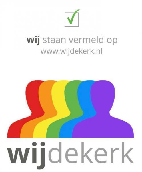 LHBT? Welkom in de Andreaskerk! Wij staan vermeld op wijdekerk.nl